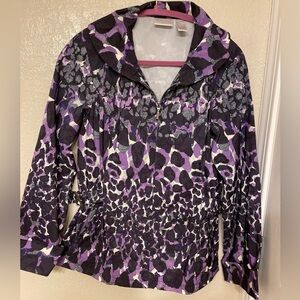 Chico’s Zenergy Women’s Blue Purple Spring Summer Windbreaker Jacket 8